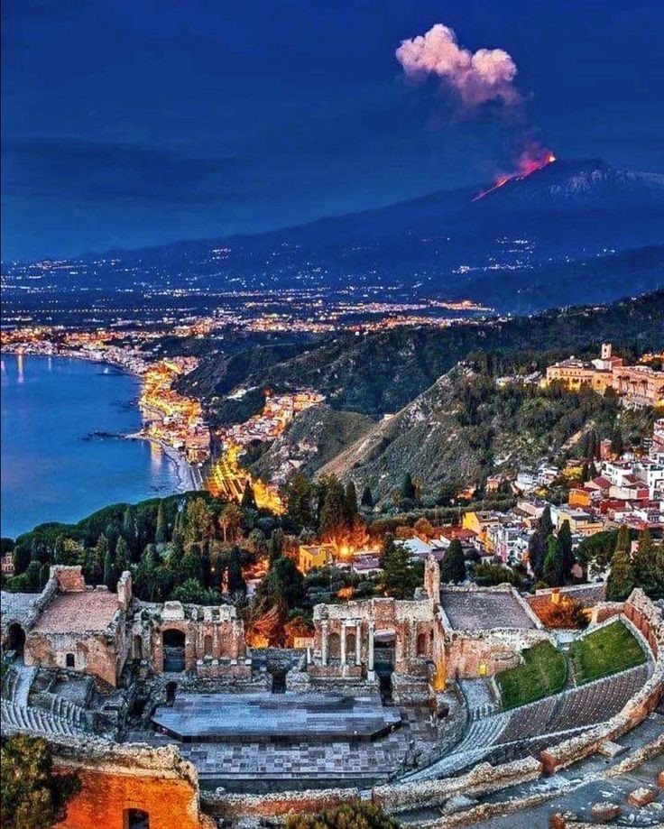 Luxury Sicily Etna & Taormina views from ancient Greek theater